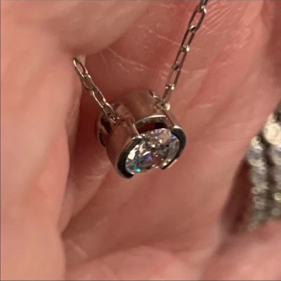 14K White Gold .40 Diamond Pendant 🌹 - Picture 9 of 13